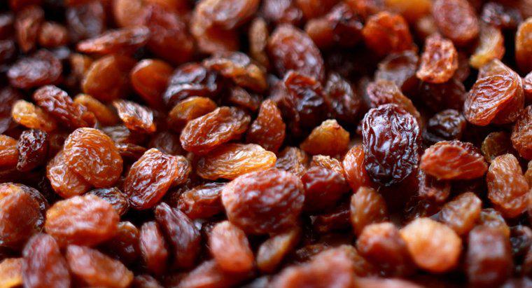 Combien y a-t-il de raisins secs dans un gramme ?