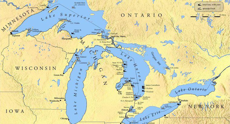 Quels États bordent les Grands Lacs ?