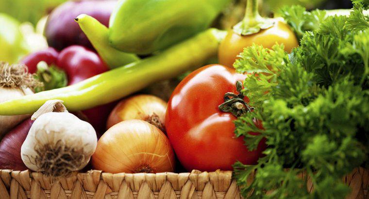 Combien y a-t-il de différents types de légumes ?