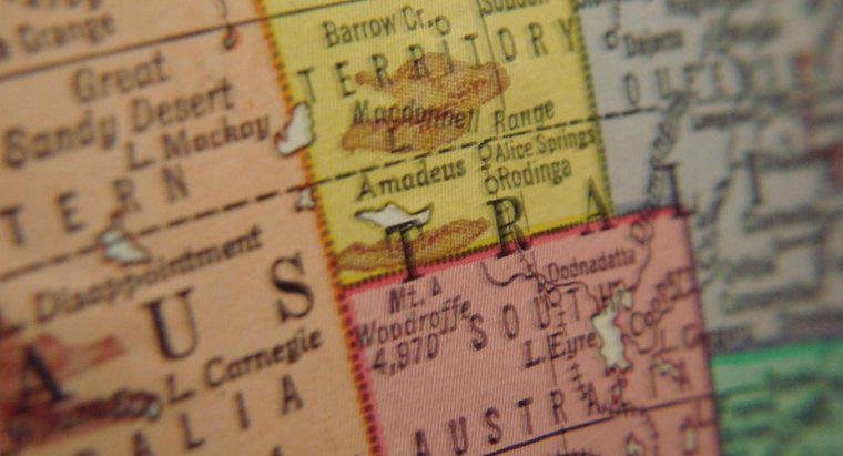 Quels sont les noms des pays en Australie?