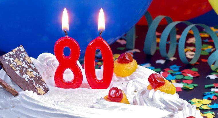 Quelles sont les idées pour une 80e fête d'anniversaire?