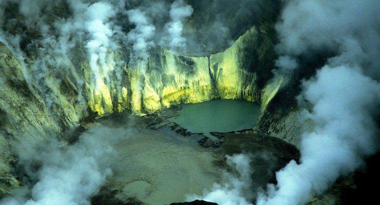 Quels gaz sont produits par les éruptions volcaniques ?